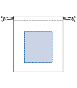 デニム巾着（S）（TR-0918）背面プリント範囲