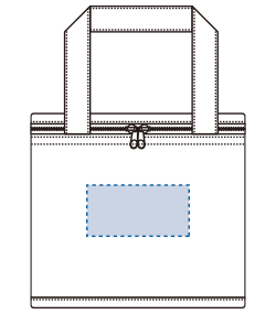 不織布保冷ボックストート（TR-0921）前面プリント範囲