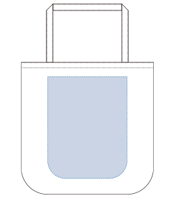 厚手コットンラウンドボトムバッグ（L）（TR-0923）背面プリント範囲