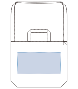 厚手コットンWスタイルバッグ（TR-0924）背面プリント範囲