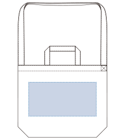 厚手コットンWスタイルバッグ（TR-0924）前面プリント範囲