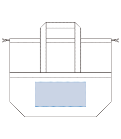 キャンバスピクニック保冷トート（TR-0929）背面プリント範囲