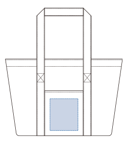 不織布保冷レジカゴトート（TR-0931）前面プリント範囲