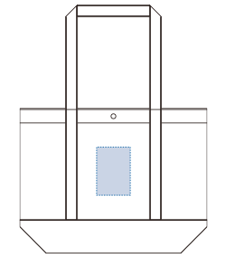 不織布バイカラートート（M）（TR-0939）前面プリント範囲