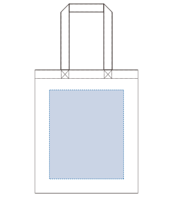 コットンリネンバッグ（L）（TR-0943）背面プリント範囲