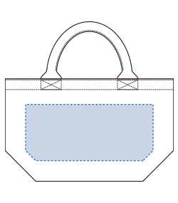 キャンバスガーデントート（S）（TR-0949）背面プリント範囲