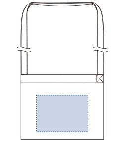 キャンバスサコッシュ（TR-0951）前面プリント範囲