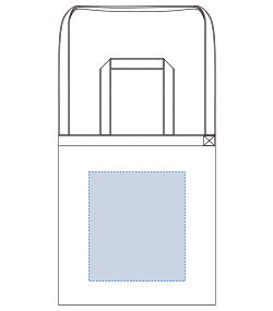 キャンバス2スタイルショルダートート（TR-0952）背面プリント範囲