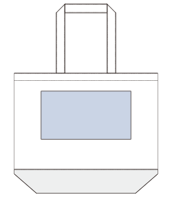 キャンバスカラーボトムトート（L）（TR-0957）背面プリント範囲