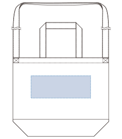 【在庫限り】キャンバスカラーボトムショルダートート（TR-0958）背面プリント範囲