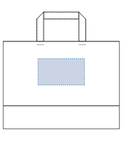 厚手コットンレッスントート（TR-0959）背面プリント範囲