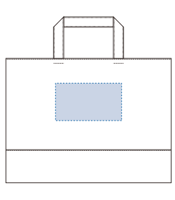 厚手コットンレッスントート（TR-0959）前面プリント範囲