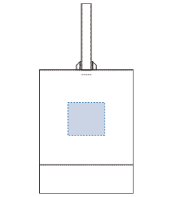 厚手コットンシューズケース（TR-0960）背面プリント範囲