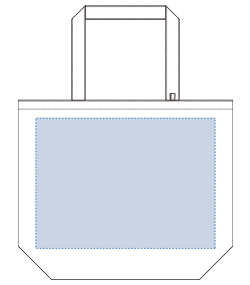 キャンバストート（L）インナーポケット付（TR-0982）前面プリント範囲