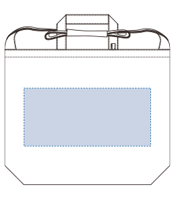 キャンバスWスタイルバッグインナーポケット付（TR-0984）前面プリント範囲
