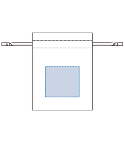 コットンリネン巾着（S）（TR-0985）背面プリント範囲