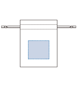 コットンリネン巾着（S）（TR-0985）前面プリント範囲