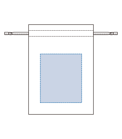 コットンリネン巾着（M）（TR-0986）背面プリント範囲