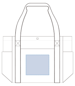 マルチ3ポケットトート（TR-0987）前面プリント範囲