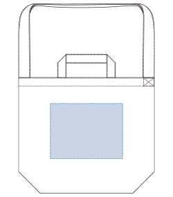 ハンドル付ショルダートート（TR-0995）前面プリント範囲