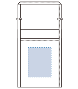 厚手コットンミニサコッシュ（TR-0998）前面プリント範囲