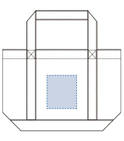 キャンバスライントート（S）（TR-1007）背面プリント範囲