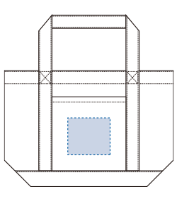 キャンバスライントート（S）（TR-1007）前面プリント範囲