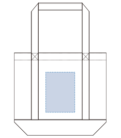 キャンバスライントート（M）（TR-1008）背面プリント範囲