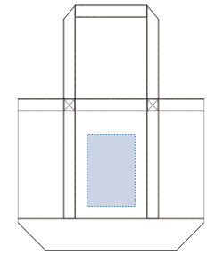 キャンバスライントート（L）（TR-1009）背面プリント範囲