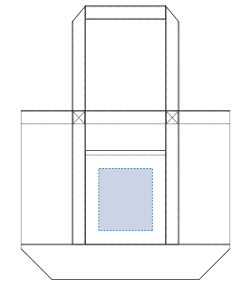 キャンバスライントート（L）（TR-1009）前面プリント範囲