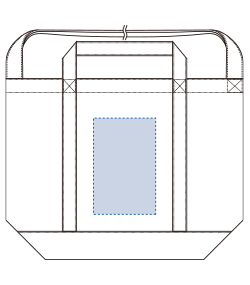 キャンバスラインショルダートート（TR-1010）背面プリント範囲