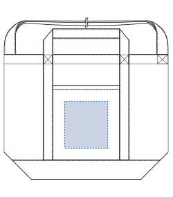 キャンバスラインショルダートート（TR-1010）前面プリント範囲