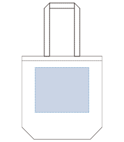 厚手コットンベーシックトート（M）（TR-1012）背面プリント範囲