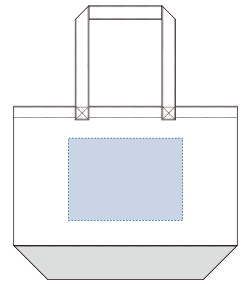 【在庫限り】キャンバスカラーボトムアウトハンドルトート（L）（TR-1015）背面プリント範囲