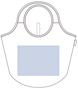  クルリト　マルシェバッグ（TR-1035）前面プリント範囲