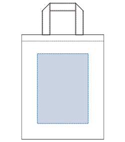 オーガニックコットンA4フラットバッグ（TR-1044）前面プリント範囲