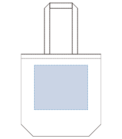 オーガニックコットンキャンバストート（M）（TR-1047）背面プリント範囲