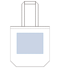オーガニックコットンキャンバストート（M）内ポケット（TR-1050）前面プリント範囲