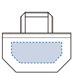 ライトキャンバスパッケージトート（TR-1054）背面プリント範囲