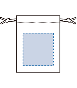 コットン巾着（SS）（TR-1056）背面プリント範囲