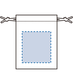 コットン巾着（SS）（TR-1056）前面プリント範囲