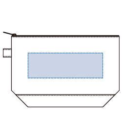 キャンバスデニムボトムデイリーポーチ（M）（TR-1060）前面プリント範囲