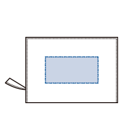 ユーティリティスクエアポーチ（S）（TR-1063）前面プリント範囲