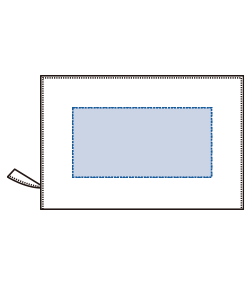 ユーティリティスクエアポーチ（M）（TR-1064）前面プリント範囲