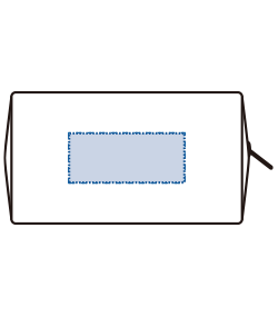 キャンバスリバーシブルポーチ（TR-1066）背面プリント範囲