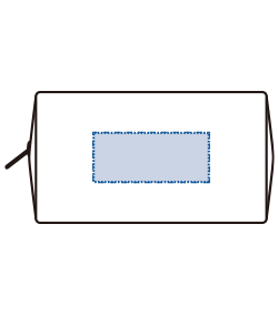 キャンバスリバーシブルポーチ（TR-1066）前面プリント範囲