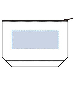 ライトキャンバスカラーボトムデイリーポーチ（S）（TR-1070）背面プリント範囲