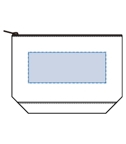 ライトキャンバスカラーボトムデイリーポーチ（S）（TR-1070）前面プリント範囲