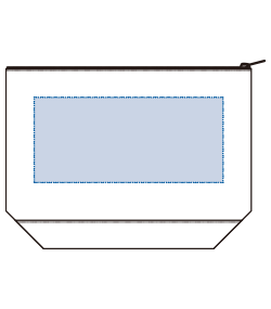 ライトキャンバスカラーボトムデイリーポーチ（M）（TR-1071）背面プリント範囲