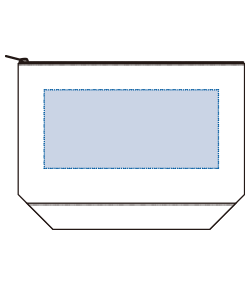 ライトキャンバスカラーボトムデイリーポーチ（M）（TR-1071）前面プリント範囲